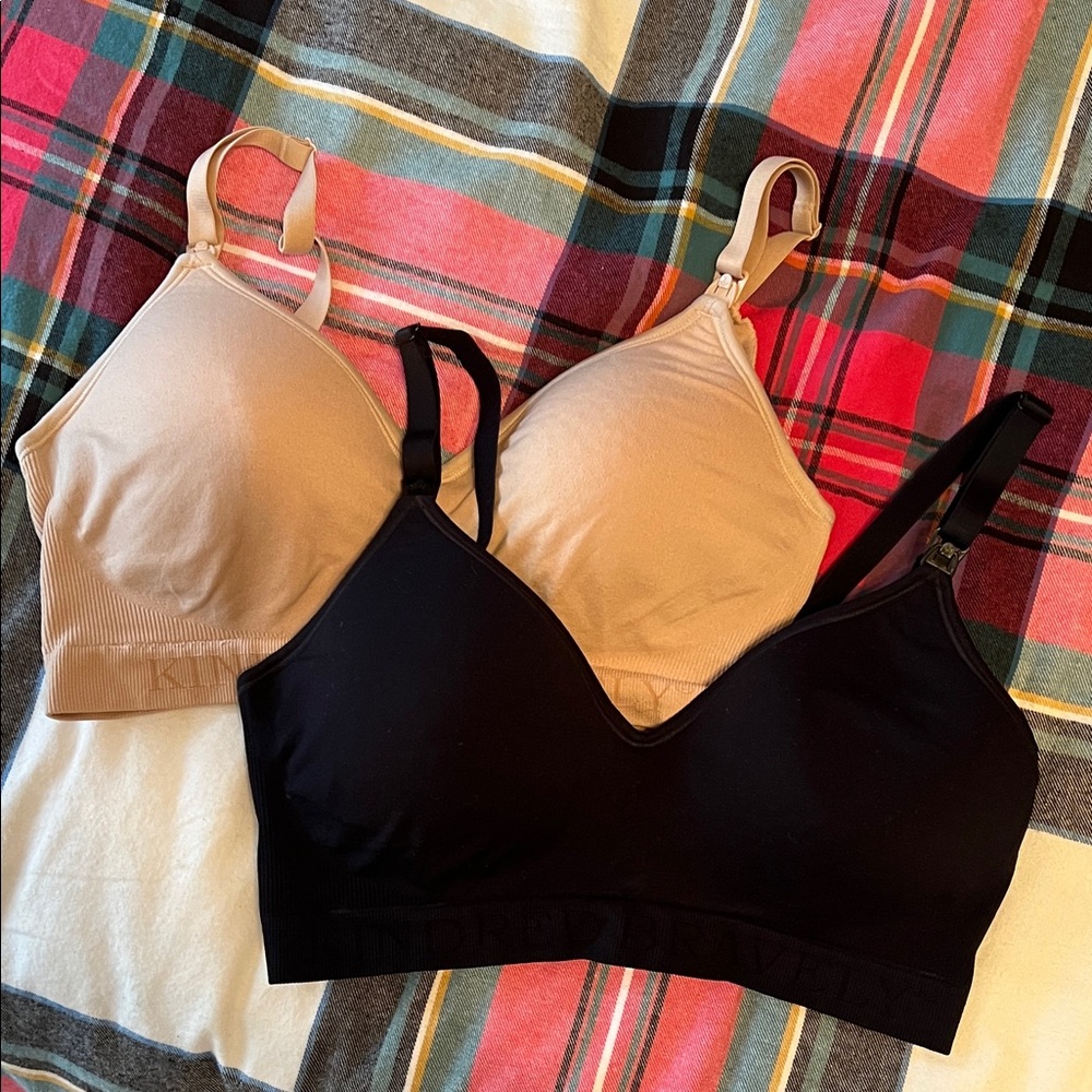 2 Kindred Bravely Signature Sublime Contour Nursing Bras Size L Maternity Bra